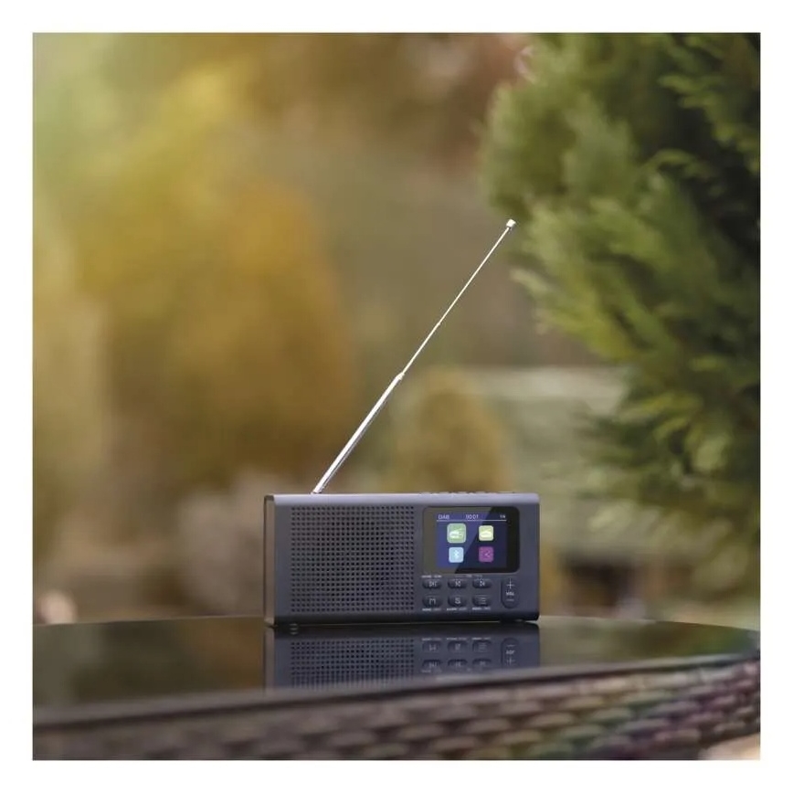 DAB DAB+ FM Radio 3W/5V/4xAA schwarz