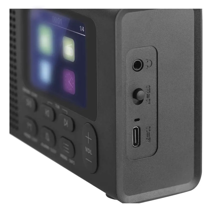 DAB DAB+ FM Radio 3W/5V/4xAA schwarz