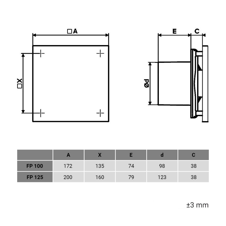 Dalap 1348 - Axialventilator mit Zeitschaltuhr und Feuchtigkeitssensor 100 FPZW 16W/230V