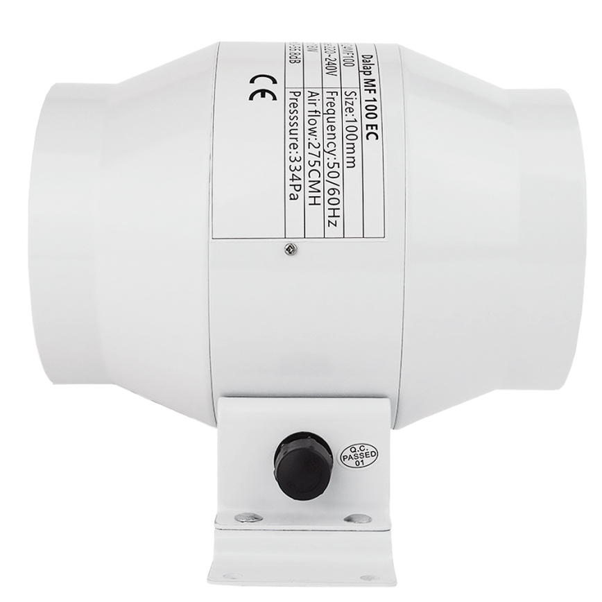 Dalap 24MF100 - Ventilateur de conduit à moteur économique avec régulateur de vitesse MF 100 EC 18W/230V