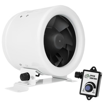 Dalap 24MF125 - Rohrventilator mit energiesparendem Motor und Drehzahlregler MF 125 EC 20W/230V