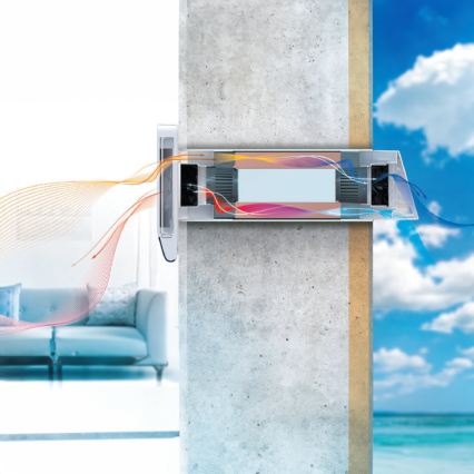 Dalap 25B160 - Dezentrales Wohnraumlüftungsgerät mit Wärmerückgewinnung BRISE 160 22 W/230 V WLAN + Fernbedienung
