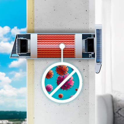 Dalap 25B160 - Dezentrales Wohnraumlüftungsgerät mit Wärmerückgewinnung BRISE 160 22 W/230 V WLAN + Fernbedienung