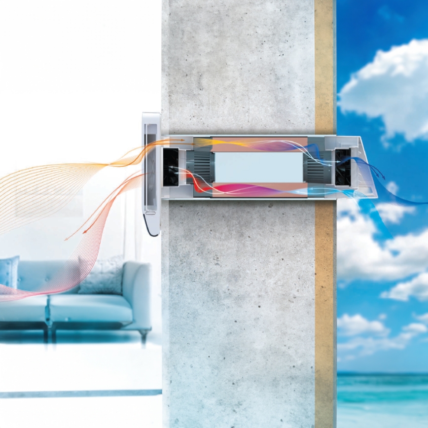 Dalap 25BP160 - Recuperatore di calore per locali BRISE 160 PROFI 22W/230V Wi-Fi + telecomando