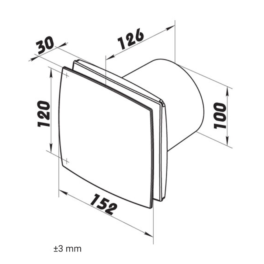Dalap 41067 - Ventilateur axial avec minuterie et capteur d'humidité 100 BFZW 12 14W/12V