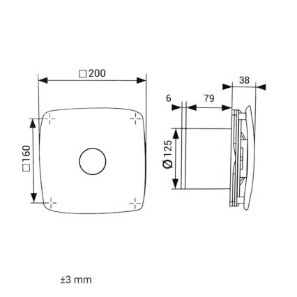 Dalap 41094 - Ventilatore assiale 125 ONYX 16W/230V