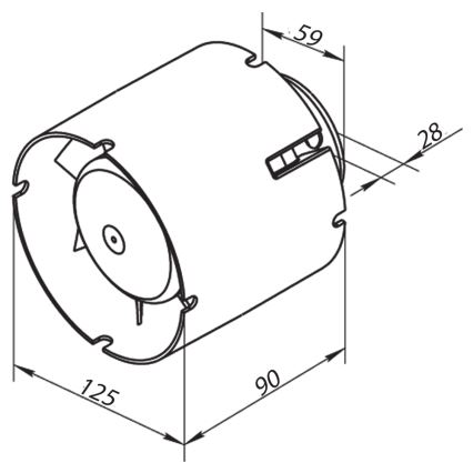 Dalap 41404 - Ventilatore assiale da canale 125 SD 24W/230V