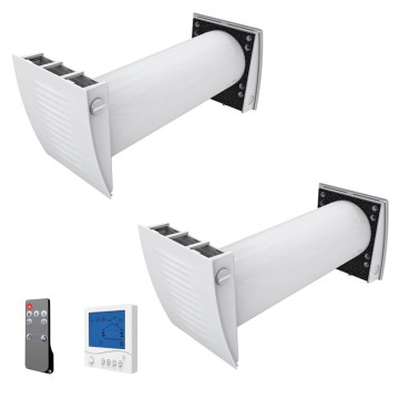 Dalap 55561 - Lot de 2 récupérateurs de chaleur pour pièce ZEPHIR SIMPLE DOUBLE 7,61 W/230 V