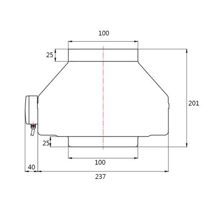 Dalap 8128 - Ventilatore radiale per condotto TURBINE M 100 60W/230V