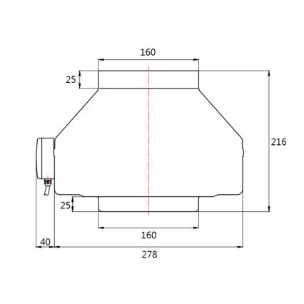 Dalap 8131 - Ventilatore radiale per condotto TURBINE M 160 105W/230V