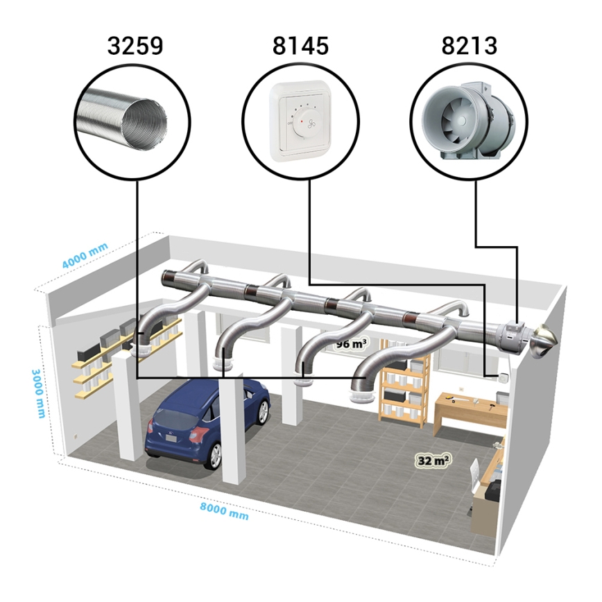 Dalap 8213 - Axialventilator AP PROFI 160 50W/230V
