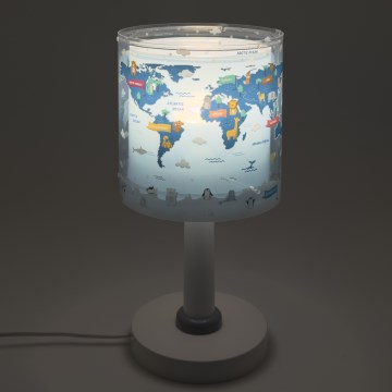Dalber 40671 - LED-Kinderlampe WORLD 1xG4/4W/230V blau