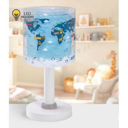 Dalber 40671 - LED-Kinderlampe WORLD 1xG4/4W/230V blau