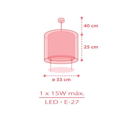 Dalber 41192 - Kinderzimmer-Deckenleuchte RAINBOW 1xE27/15W/230V, farbenfroh