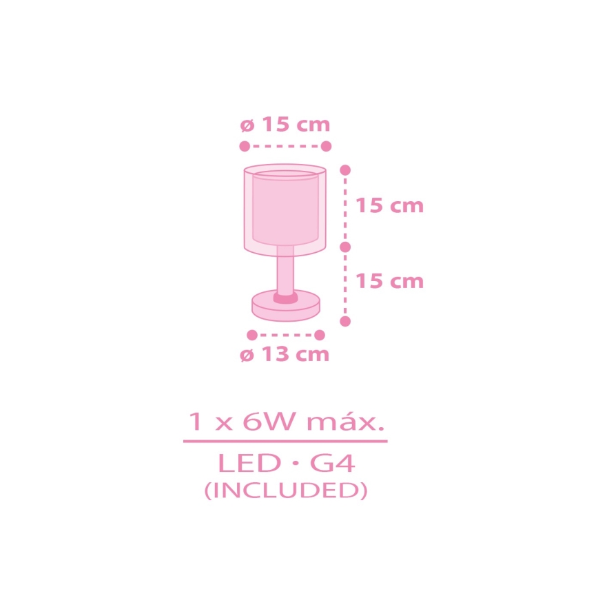 Dalber 41251 - LED-Kinderlampe HELLO KITTY&FRIENDS 1xG4/4W/230V rosa
