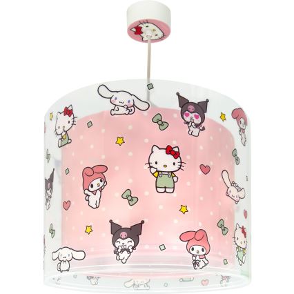 Dalber 41252 - Lampadario per bambini HELLO KITTY&FRIENDS 1xE27/15W/230V rosa