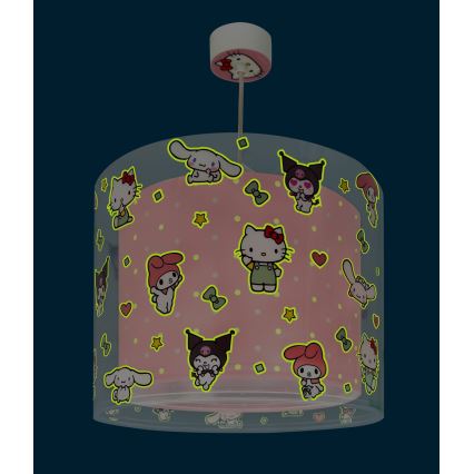 Dalber 41252 - Lustre pour enfants HELLO KITTY&FRIENDS 1xE27/15W/230V rose
