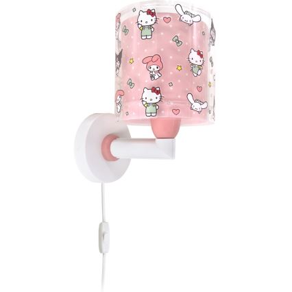 Dalber 41259 - Lampada da parete per bambini HELLO KITTY&FRIENDS 1xE27/15W/230V rosa
