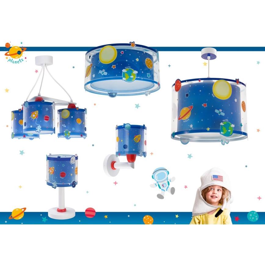 Dalber 41341N - Lampada LED per bambini PLANETS 1xG4/4W/230V blu
