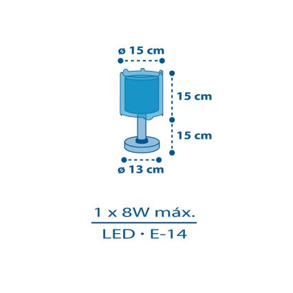 Dalber 41341N - Lampada LED per bambini PLANETS 1xG4/4W/230V blu