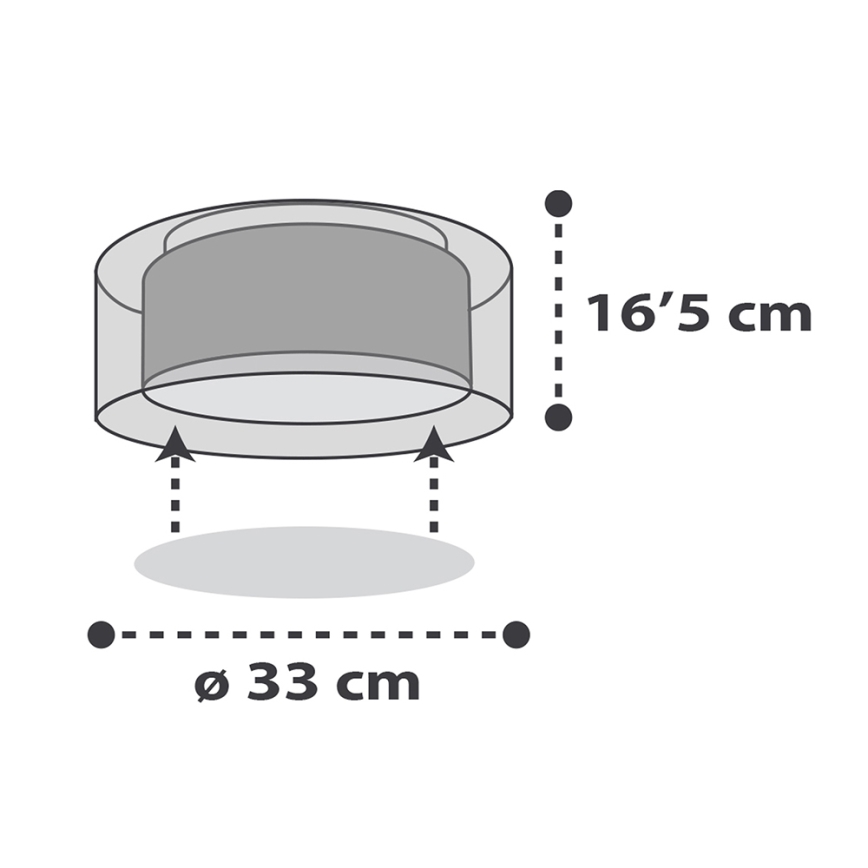 Dalber 41416E - Kinder Deckenleuchte CLOUDS 2xE27/60W/230V grau