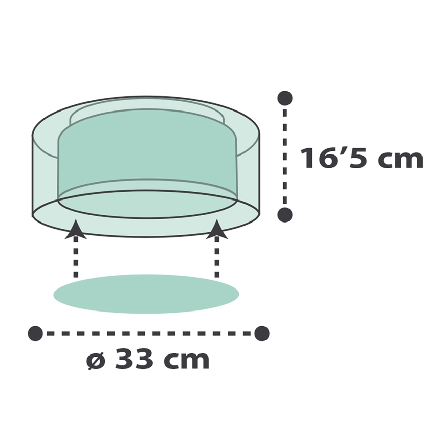 Dalber 41416H - Plafonnier enfant CLOUDS 2xE27/60W/230V vert