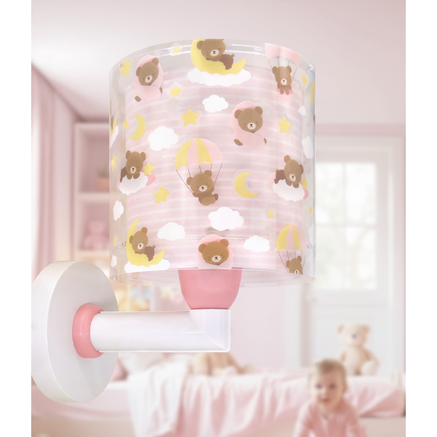Dalber 41579S - Applique murale pour enfant BABY TEDDY 1xE27/15W/230V rose