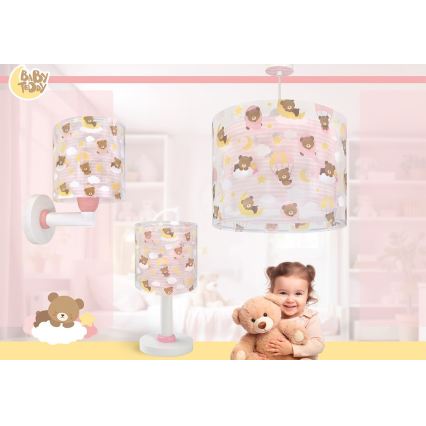 Dalber 41579S - Kinder-Wandleuchte BABY TEDDY 1xE27/15W/230V rosa