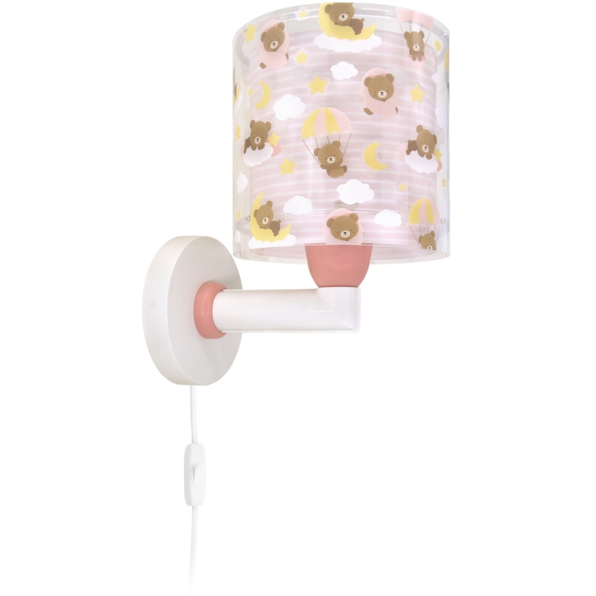 Dalber 41579S - Lampada da parete per bambini BABY TEDDY 1xE27/15W/230V rosa