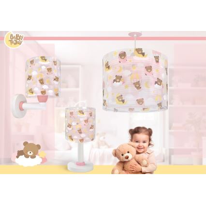 Dalber 41579S - Lampada da parete per bambini BABY TEDDY 1xE27/15W/230V rosa