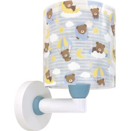 Dalber 41579T - Kinder-Wandleuchte BABY TEDDY 1xE27/15W/230V blau