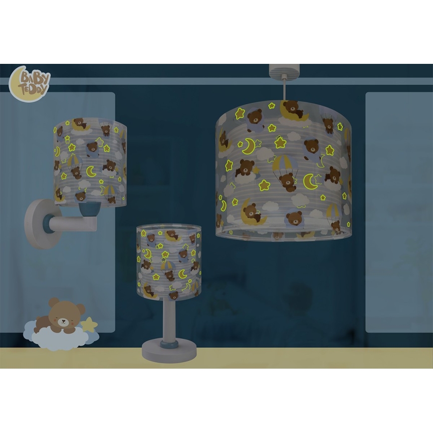 Dalber 41579T - Lampada da parete per bambini BABY TEDDY 1xE27/15W/230V blu