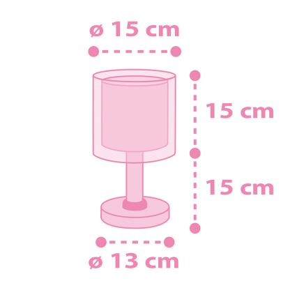 Dalber 41591N - Lampe de chevet LED pour enfant UNICORNS 1xG4/4W/230V rose