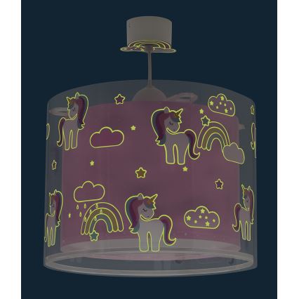 Dalber 41592 - Kinder-Kronleuchter UNICORNS 1xE27/60W/230V