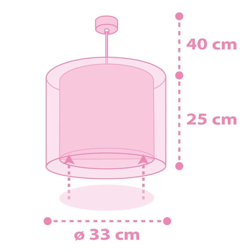 Dalber 41592 - Kinder-Kronleuchter UNICORNS 1xE27/60W/230V