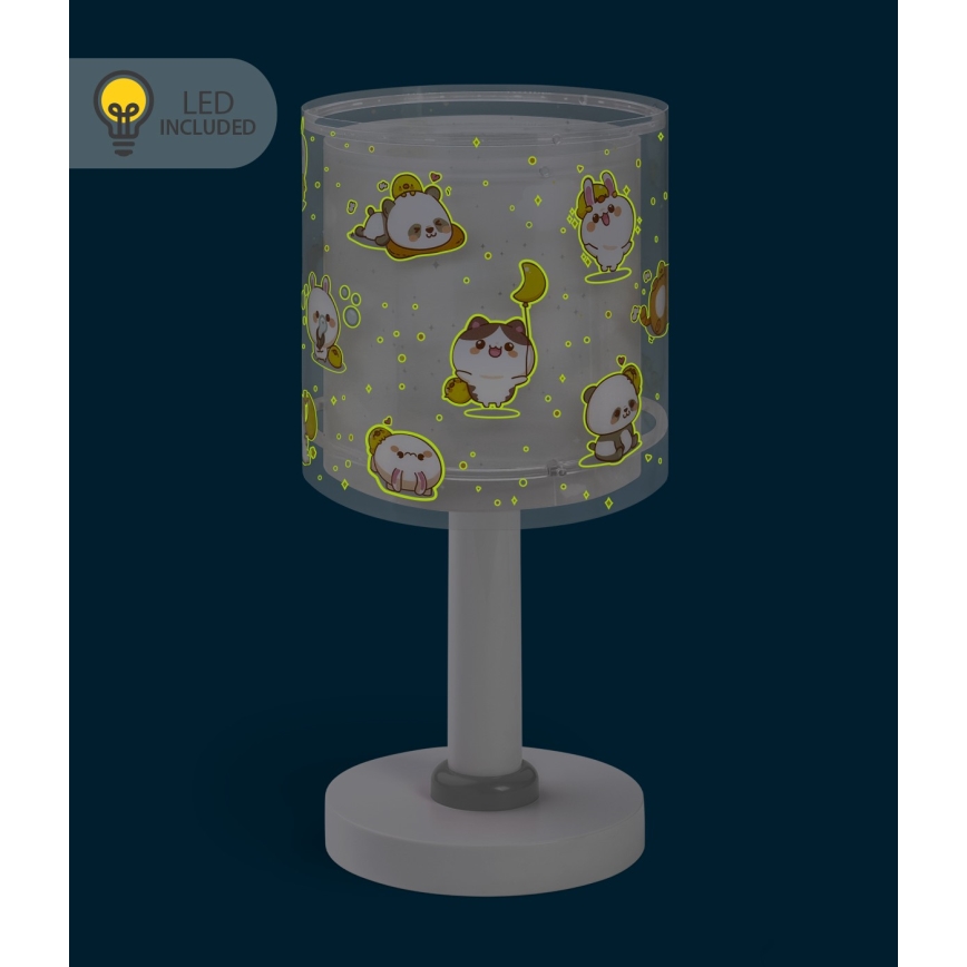 Dalber 41761E - Lampada da tavolo LED per bambini KAWAII FRIENDS 1xG4/4W/230V grigia
