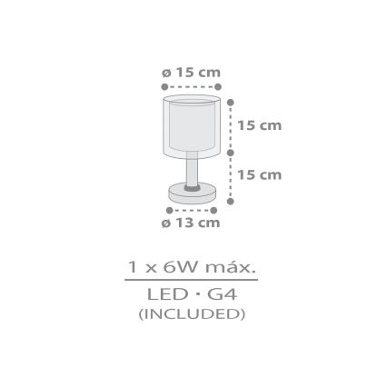 Dalber 41761E - Lampada da tavolo LED per bambini KAWAII FRIENDS 1xG4/4W/230V grigia