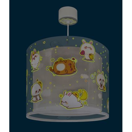 Dalber 41762E - Lampadario per cameretta KAWAII FRIENDS 1xE27/15W/230V grigio