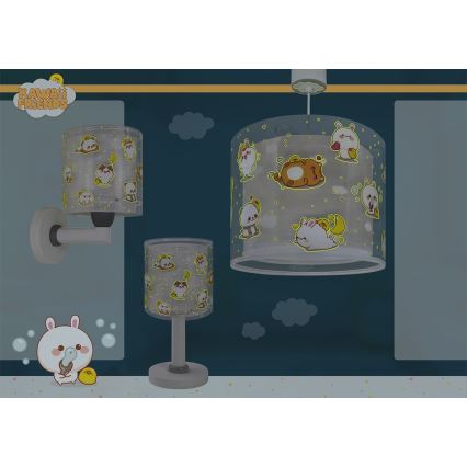Dalber 41762E - Lampadario per cameretta KAWAII FRIENDS 1xE27/15W/230V grigio