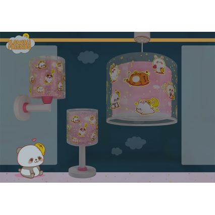 Dalber 41762S - Lampadario per cameretta KAWAII FRIENDS 1xE27/15W/230V rosa