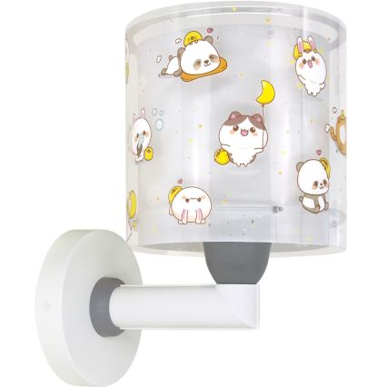 Dalber 41769E - Lampe murale pour enfant KAWAII FRIENDS 1xE27/15W/230V grise