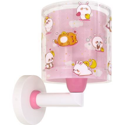 Dalber 41769S - Lampada da parete per bambini KAWAII FRIENDS 1xE27/15W/230V rosa