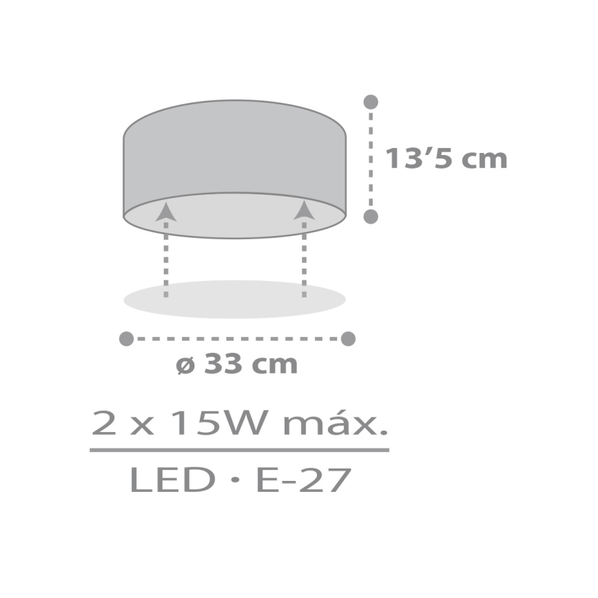Dalber 42006E - Plafoniera per bambini COLOR LIGHT 2xE27/15W/230V bianco