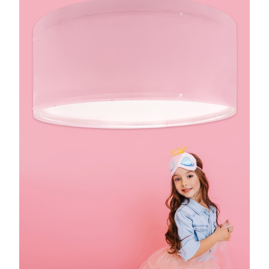 Dalber 42006S - Plafoniera per bambini COLOR LIGHT 2xE27/15W/230V rosa