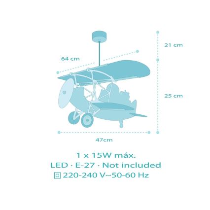 Dalber 54602 - Lampadario per bambini LITTLE LION 1xE27/15W/230V