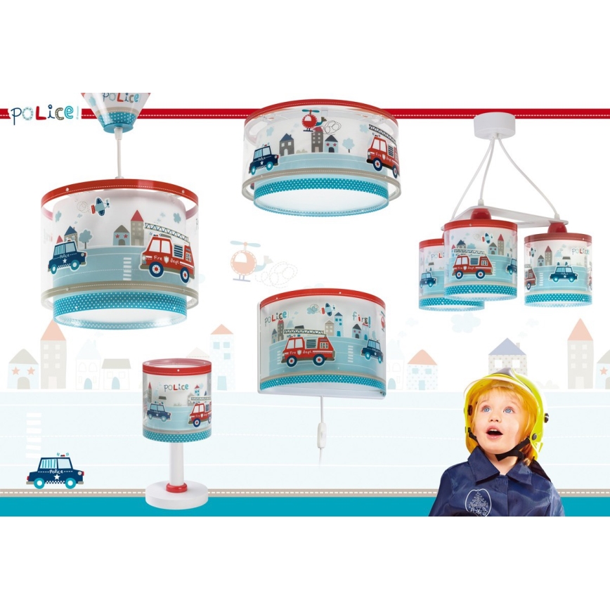 Dalber 60611N - Lampe LED pour enfant POLICE 1xG4/4W/230V, multicolore