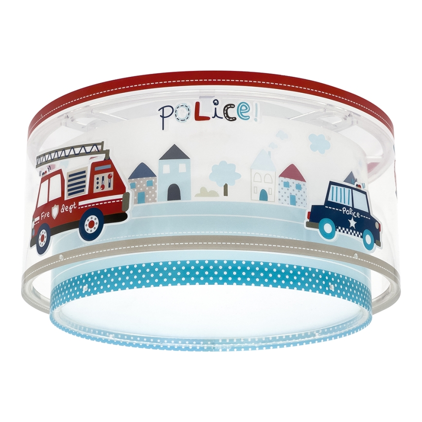 Dalber 60616 - Plafoniera per bambini POLICE 2xE27/60W/230V