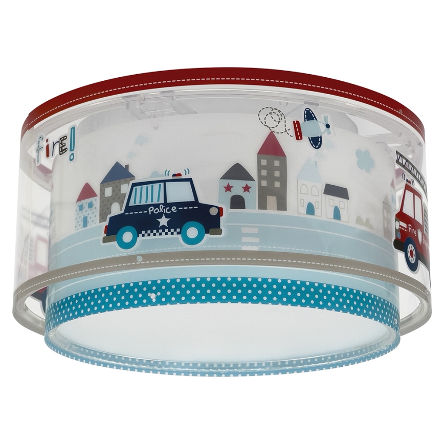 Dalber 60616 - Plafoniera per bambini POLICE 2xE27/60W/230V
