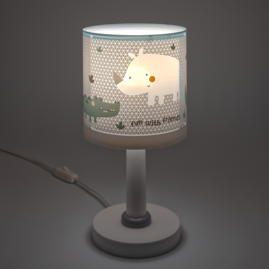 Dalber 60621N - Lampada LED per bambini RHINO&CROCO 1xG4/4W/230V grigia