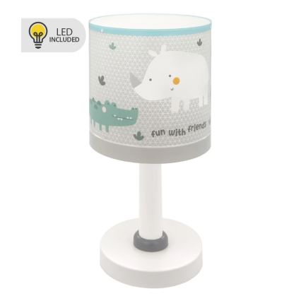 Dalber 60621N - Lampada LED per bambini RHINO&CROCO 1xG4/4W/230V grigia